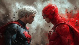 Superman vs Flash Art Wallpaper for Desktop & Mobile