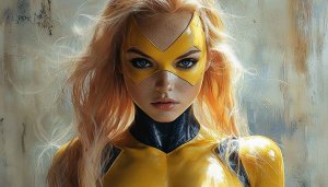 Superhero Girl Wallpaper | Comic Heroine | Fantasy Character Art