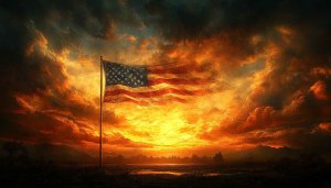 American Flag Wallpaper: USA Patriotic Landscape Scenery 4k Wallpaper