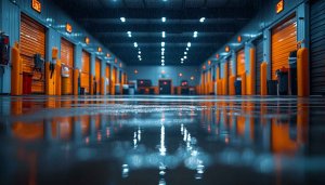 Wet Warehouse Wallpaper: Reflections, 4K Wallpaper, HD Desktop Background