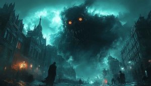 Horror Wallpaper, Dark Monster Background, Nightmare Scenery, Gothic City