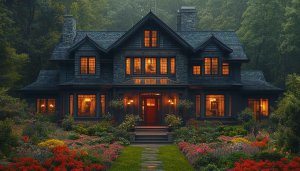 House Wallpaper, Dream Home Wallpaper, Cottagecore Wallpaper, Dark Academia Wallpaper