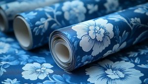 Floral Wallpaper: Blue Flower Pattern Wallpaper For Walls & Background