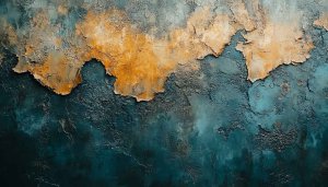 Textured Wall Wallpaper: Abstract Blue and Gold Background for Desktop