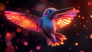 Hummingbird Wallpaper: Bird Wallpaper, 4K Wallpaper, Animal Wallpaper Art