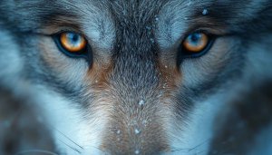 Intense Wolf Eyes Wallpaper: Animal 4K Desktop Background