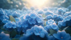 Blue Hydrangea Wallpaper: Floral Desktop Background for Phone and Laptop