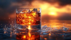 Whiskey Glass Wallpaper: Iced Cocktail Drink For Desktop, 4K