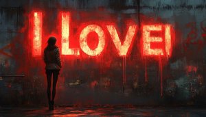 I Love Neon Sign Wallpaper, Urban Art, Romantic Theme