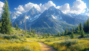 Mountains Wallpaper: Scenic Grand Teton National Park Landscape 4K