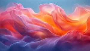 Abstract Waves Wallpaper, Colorful Background, Aesthetic Art, 4k Wallpaper