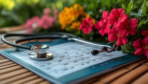 Stethoscope with Flowers wallpaper, Medical Wallpaper, Doctor's Desk wallpaper