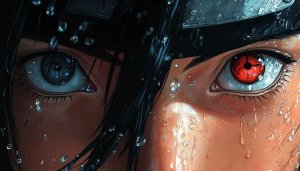 Sasuke Uchiha Anime Wallpaper 4K, Manga Illustration, HD Backgrounds