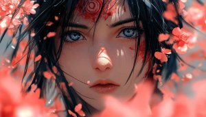 Anime Girl Wallpaper, Cherry Blossom, Beautiful Eyes, 4K Wallpaper