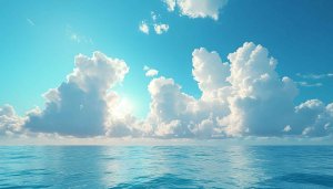 Ocean Sky Wallpaper: Sea, Clouds, Landscape Wallpaper for Desktop
