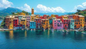Colorful Vernazza Wallpaper, Italy, Cinque Terre, Travel Wallpaper, 4k