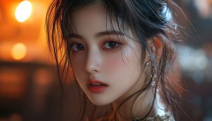 AI Generated Beautiful Girl Wallpaper, Anime Girl Portrait Wallpaper, 4k