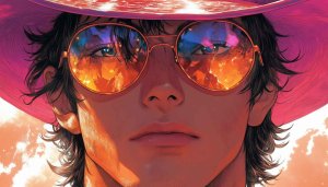 Anime Boy Wallpaper: Stylish Character with Sunglasses HD Background