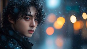 Asian Boy Aesthetic Wallpaper, Rainy Night Wallpaper, 4k Wallpaper