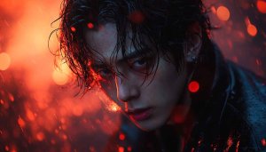Moody Male Portrait Wallpaper, Dark Aesthetic Background, 4k Wallpaper