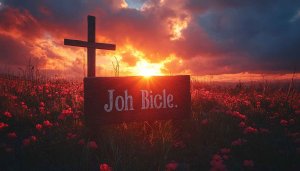 Cross Wallpaper, Sunrise Wallpaper, Field Wallpaper, Religious Wallpaper, Christian Wallpaper