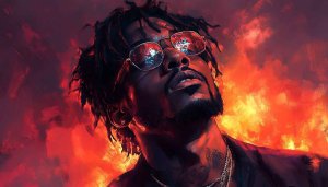 Rapper Art Wallpaper | Hip Hop Illustration for Desktop Backgrounds