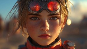 Steampunk Girl Wallpaper: 4K, Portrait, Futuristic, High-Resolution Background