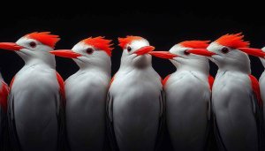 Birds Wallpaper: Beautiful Orange Crested Birds for Desktop & Mobile