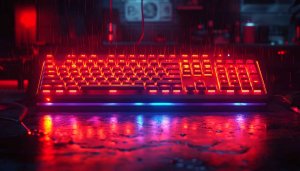Red Gaming Keyboard Wallpaper - PC, Laptop, Desktop Backgrounds