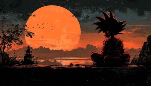 Dragon Ball Z Anime Wallpaper, Orange Sky, 4k, HD