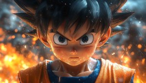 Intense Goku Anime Wallpaper - Dragon Ball Z Art