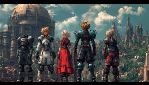 Final Fantasy Anime Wallpaper, Sci-Fi City Background, HD Desktop Wallpaper