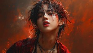 Dark Fantasy Wallpaper, Gothic Vampire Aesthetic, Mysterious Portrait Art