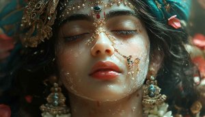 Krishna Wallpaper: Hindu God Portrait, Divine Desktop Backgrounds, 4K Resolution