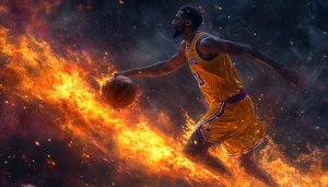 Lakers Basketball Wallpaper, NBA Wallpaper, Sports Wallpaper, Fire Wallpaper