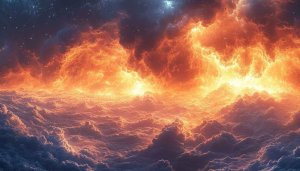 Fiery Sky Wallpaper: Dramatic Clouds, 4K, Desktop & Mobile