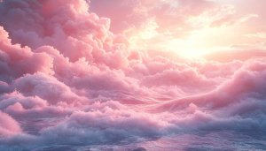 Pink Sky Wallpaper: Aesthetic Clouds, Ocean, Sunset Scenery for Desktop