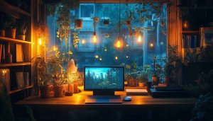 Cozy Room Wallpaper, Aesthetic Plants, Desk Setup Wallpaper, Rain Window