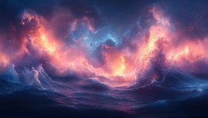 Ocean Sky Wallpaper: Sunset Wave 4k Aesthetic Phone Wallpaper