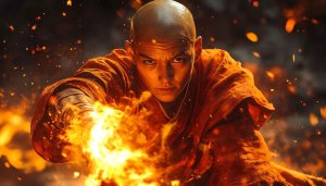 Shang-Chi Wallpaper: Shaolin Monk Fire Magic Kung Fu 4K Wallpaper