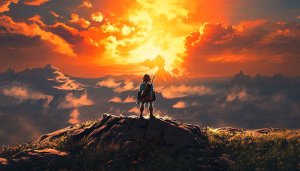 Zelda Breath of the Wild Wallpaper, Sunset, Landscape Game Wallpaper