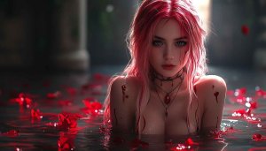 Vampire Girl Wallpaper, Halloween Wallpaper, Horror Theme Backgrounds for Desktop