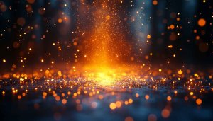 Abstract Orange Spark Wallpaper for Desktop, Mobile, Laptop, 4k