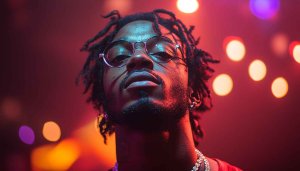21 Savage Rapper Wallpaper, Celebrity Wallpaper, Portrait, Red Background