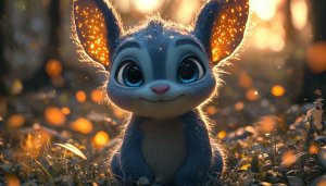 Cute Animal Wallpaper: Glowing Ears, Big Eyes, Fantasy Creature