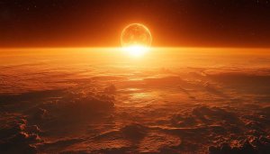 Orange Moon Space Wallpaper: 4K Desktop Backgrounds and Mobile