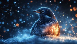 Winter Bird Wallpaper: Snowy Scene, 4k Wallpaper for Desktop