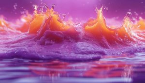 Abstract liquid splash wallpaper, 4k, colorful, desktop background