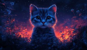 Cute Cat Wallpaper: Galaxy Kitten Background for Desktop & Mobile