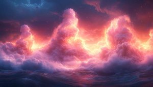 Ocean Cloud Wallpaper - Sea and Sky Scenery Image